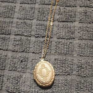Silver Tone Locket Necklace